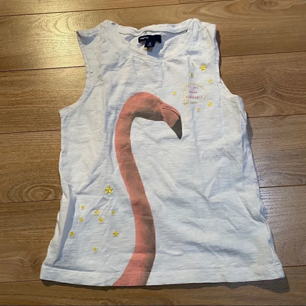 Gap kids girls flamingo t shirt size medium‎